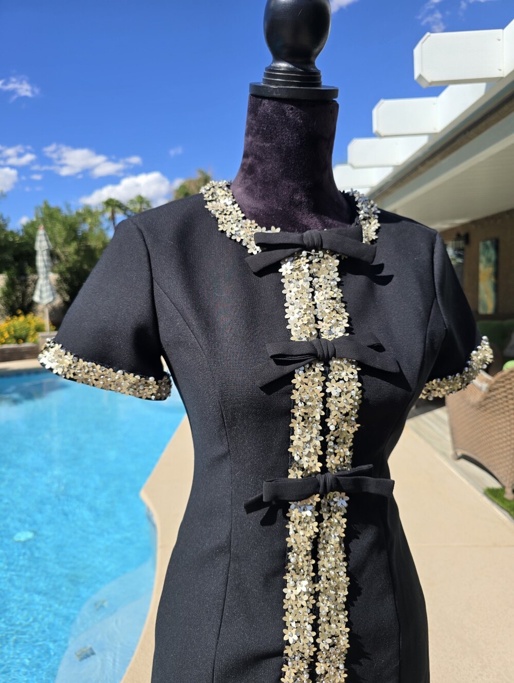 Cinq à Sept Maelle Black Embellished Mini Dress NWT Size 2 - Picture 11 of 12